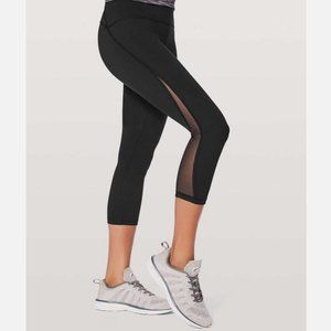 Lululemon Women Train Times Crop 17" - Black - Size 8